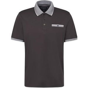 bugatti Poloshirt voor heren, borstzak, korte mouwen, moderne pasvorm, 80, bruin, S