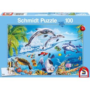 Schmidt Gelukkig Dolfijnen Jigsaw (100 stuks)