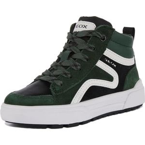 Geox J WEEMBLE Boy B Sneaker, groen/zwart, 34 EU
