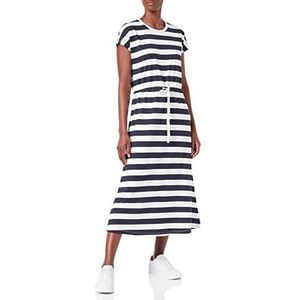 ONLY Onlmay S/S Midi Stripe Dress JRS jurk voor dames, Night Sky/Stripes: cloud dancer (Kia), XS
