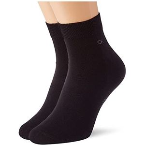 Calvin Klein kwartał heren Calvin Klein casual platte gebreide katoen heren kwart sokken 2 stuks, zwart, 43