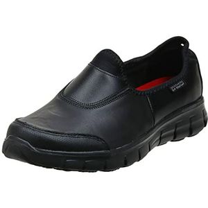 Skechers - Work Sure Track - Instappers - Zwart - Leer