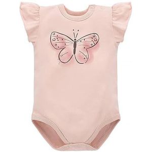 Pinokio Bodysuit Short Sleeve Summer Mood, 100% katoen, Unisex 50-68 (92), Pink Butterfly, 92 cm