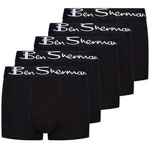 Ben Sherman Poderick 5-pack boxershorts voor heren, Zwart, L