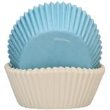FunCakes Baking Cups Lichtblauw/Wit: Perfect Voor Elke Cupcake, Cupcakes En Meer, Taart Decoreren Pk/48