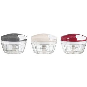 Easy Make - KD31471 - Hachoir à 3 Lames avec Fil Inox Gris/Vert/Rouge 12,3 x 9,5 x 12,3 cm