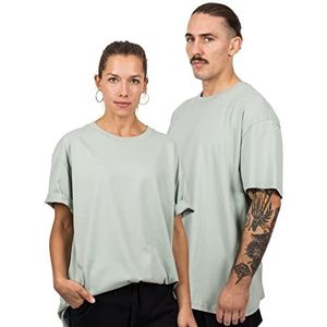 Blackskies Oversized Basic Short Sleeve T-shirt | Streetwear Luxe Lange Mouw Tea Honkbalpetten Heren Dames Longshirt Essential Style - Sage - XX LARGE