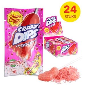 Chupa Chups Crazy Dips Aardbei 12x 24 stuks 336 g