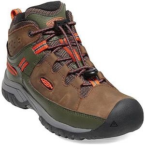 KEEN Unisex Kid's Targhee Mid Waterdichte Wandelschoen, Donkere aarde bos nacht, 24 EU