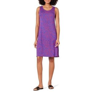 Amazon Essentials Tankjurk voor dames (verkrijgbaar in grote maten), marinerode stippen, X-Small