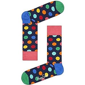 Happy Socks Big Dot, Kleurrijke en Leuke, Sokken voor Dames en Heren, Blauw-Veelkleurig (36-40)