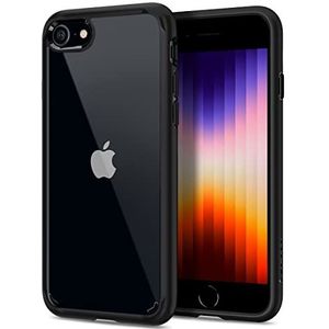 Spigen Ultra Hybrid Case Compatibel met iPhone SE 2022 5G, iPhone SE 2020, iPhone 8 en iPhone 7 -zwart
