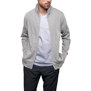 HRM Fair Trade Premium sweatjack voor heren, met doorlopende ritssluiting, 360 g/m², van 70% katoen en 30% gerecycled polyester, zand, L