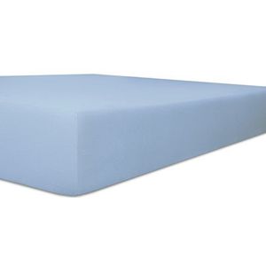 KNEER Exclusief Stretch Jersey Hoeslaken 38 cm, Kleur: IJsblauw, maat 140 x 200-160 x 220 cm
