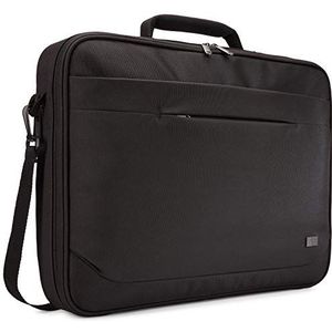 Case Logic Advantage Attaché laptoptas met sleuf voor tablet en voorvak voor kleine apparaten zwart schoudertas Clamshell 17,3 inch zwart