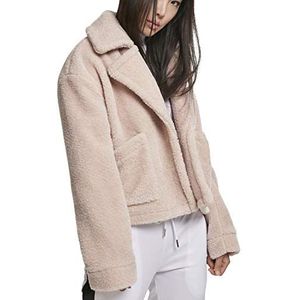 Urban Classics Dames Jas Dames Oversized Sherpa Winterjas, Roze (Rosesand 02361), 3XL