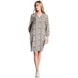 Street One - Dames Jurk - Beige - Viscosemix - Knielang met Patroon