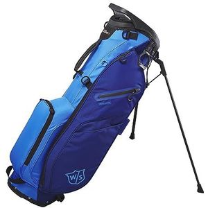 Wilson Staff Golftas, EXO Lite Standbag, draag-/trolleytas, 4 vakken voor verschillende ijzers, donkerblauw/lichtblauw