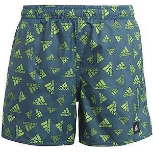 adidas Bos AOP Zwempak voor jongens, Arctic Night/Lucid Lime, 5-6 Jaar