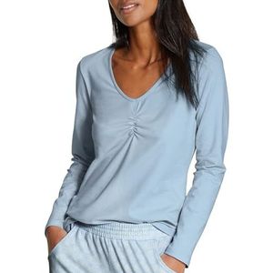 CALIDA Dames Favourites Sunflower T-Shirt, Cerulean Blue, Standaard