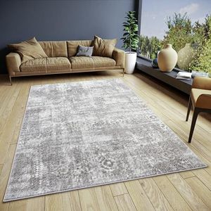 Hanse Home Style vintage tapijt, oosters laagpolig woonkamertapijt in vintage look, oosters tapijt, loper voor slaapkamer, eetkamer, woonkamer, hal, grijs-beige, 67 x 120 cm