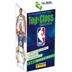 Panini Top Class NBA 2024 Trading Cards Blaster Box 7 flowpacks + 5 Holo Giants + 1 Checklist Poster, 004637BBOXFC