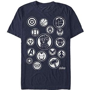 Marvel Avengers: Infinity War - Avengers Symbol Unisex Crew neck T-Shirt Navy blue S