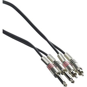 Stagg Dubbele kabel (telefoonstekker/RCA-stekker, 6 m)