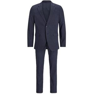 JACK & JONES JPRRIVIERA Linen Suit Slim Fit SN, Donkermarineblauw/pasvorm: slim fit, 54