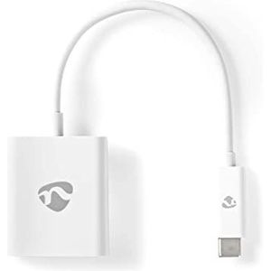 USB-adapter | USB 3.2 Gen 1 | USB-CT stekker | HDMIT-uitgang | 0,20 m | rond | vernikkeld | PVC | wit | doos