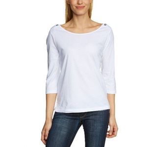 ESPRIT Dames shirt met lange mouwen, wit (white 100), 44