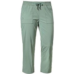 Schöffel Rangun broek voor dames, ademend, outdoor, vrije tijd, trekking, robuuste 3/4 broek met hoog draagcomfort, laurierkrans, 60
