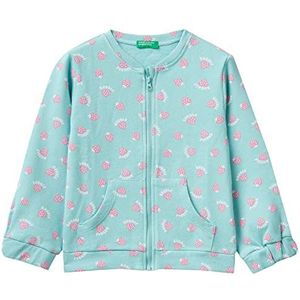 United Colors of Benetton Jas M/L 3XLWG501S overall, aquamarijn met patroon 68Q, 82 meisjes, Aquamarijn A Fantasia 68q