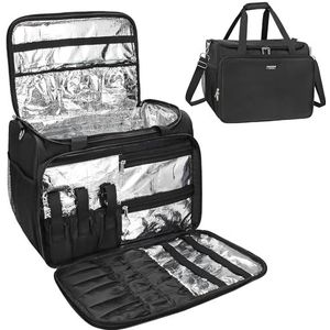 MONSTINA Professionele kapperszak, toilettas, schoonheidssalon voor schoonheidssalon, Zwart, L, Kappers schoudertas voor vrouwen