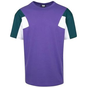 Urban Classics Heren T-shirt, Ultraviolet/Jasper/White, S