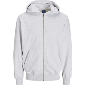 JACK & JONES Jorheaven Sweat Zip Hood Tg Sweatshirtjack voor heren, wit melange., L