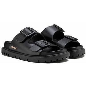 Replay Hola Block pantoffels voor dames, 003 Black, 41 EU