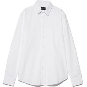 Sisley Men's 5CNX5QL19 Shirt, White 101, 40, wit 101, 40