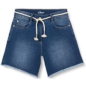 s.Oliver Junior Girl's Jeans Bermuda, Fit Suri, Blauw, 140/REG, blauw, 140 cm