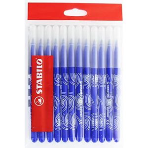 Stabilo Power - Schoolpack Navulling van 12 Vilt-Tip Pens, Medium Tip blauw