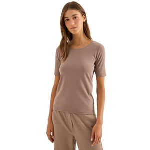 Cecil - Stijl Lena - Shirt - Cocoa taupe - Korte Mouwen