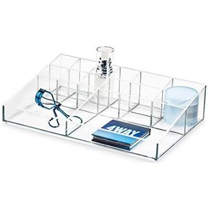 iDesign - Sarah Tanno - Make-up Organizer - Transparant - 13 Vakken - Gerecycled Kunststof