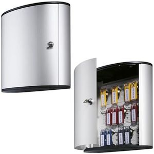 Durable 195123 Sleutelkast Key Box 18, voor 18 sleutels, met cilinderslot, zilver