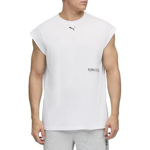 Puma - Regular Fit Sweater - Wit - Korte Mouwen - Ronde Hals