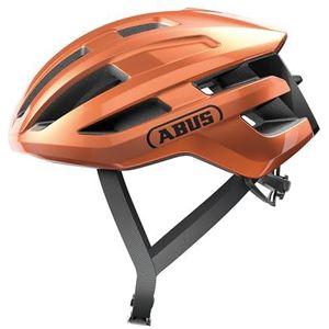 ABUS PowerDome racefietshelm - lichte fietshelm met slim ventilatiesysteem en aerodynamisch profiel - Made in Italy - voor dames en heren - Oranje, maat M