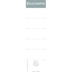 Exacompta - ref. 5378E - Set van 10 zelfklevende etiketten voor ordners met hefboom - 70 mm rug - Etiketformaat : breedte 5,3 x dikte 0,4 x hoogte 24,3 cm - Kleur wit