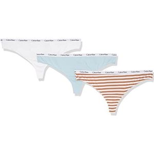 Calvin Klein String slipje voor dames, Veelkleurig (Blauw/Wit/Rainer Stripe_sandelhout), XL