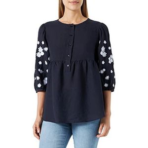 Seidensticker Dames Regular Fit driekwart mouw Blouse, donkerblauw, 42, donkerblauw, 42