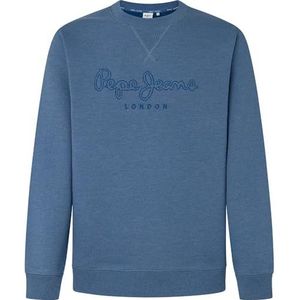 Pepe Jeans Heren New Nouvel Crew, Sweatshirt, Blauw, XL, Blauw (Union Blue), XL