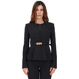 Pinko Megnone Technic Crepe S Blazer Damesjas, Z99_Zwart Sedan, 30